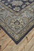 4' x 6' Blue Gray and Taupe Wool Floral Tufted Handmade Stain Resistant Area Rug