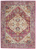4' x 6' Pink and Ivory Power Loom Area Rug