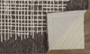 4' x 6' Brown and Ivory Wool Plaid Tufted Handmade Stain Resistant Area Rug