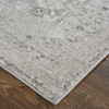 4' x 6' Gray and Silver Abstract Power Loom Distressed Area Rug