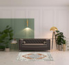 4' x 6' Gray Oriental Power Loom Distressed Washable Area Rug