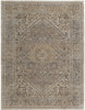 4' x 6' Tan Brown and Ivory Floral Power Loom Distressed Area Rug