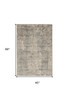 4' x 6' Beige and Grey Abstract Power Loom Non Skid Area Rug