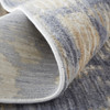 4' x 6' Tan Ivory and Blue Abstract Power Loom Distressed Area Rug