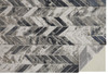 4' x 6' Black Gray and Silver Geometric Area Rug