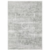 4' x 6' Sage Green Grey Ivory and Silver Oriental Printed Non Skid Area Rug