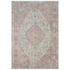 4' x 6' Ivory and Pink Oriental Area Rug