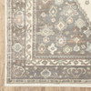 4' x 6' Grey Pink and Brown Oriental Power Loom Stain Resistant Area Rug