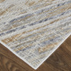 4' x 6' Tan Ivory and Gray Abstract Power Loom Distressed Area Rug