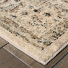 4' x 6' Ivory and Gold Distressed Indoor Area Rug