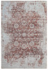 4' x 6' Rust Oriental Distressed Stain Resistant Area Rug