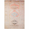 4' x 6' Pink and Blue Oriental Power Loom Stain Resistant Area Rug