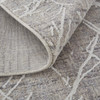 4' x 6' Taupe and Gray Abstract Power Loom Distressed Stain Resistant Area Rug