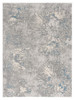4' x 6' Blue Abstract Dhurrie Rectangle Area Rug