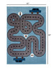 4' x 6' Navy Imaginative Racetrack Area Rug