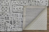 4' x 6' Gray and Silver Geometric Stain Resistant Area Rug