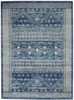 4' x 6' Navy Blue Power Loom Polypropylene Area Rug