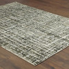 4' x 6' Grey and Ivory Abstract Power Loom Stain Resistant Area Rug