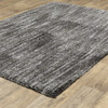 4' x 6' Charcoal Shag Power Loom Stain Resistant Area Rug