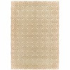 4' x 6' Gold & Ivory Geometric Power Loom Stain Resistant Area Rug