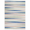 4' x 6' Navy Blue Striped Dhurrie Area Rug