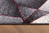 4' x 6' Grey Red Geometric Area Rug