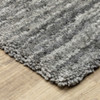 4' x 6' Grey Shag Power Loom Stain Resistant Area Rug