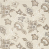 4' x 6' Beige Floral Stain Resistant Non Skid Polypropylene Area Rug