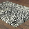 4' x 6' Navy & Ivory Geometric Power Loom Stain Resistant Area Rug