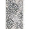 4' x 6' Oatmeal and Gray Medallion Power Loom Stain Resistant Area Rug