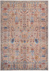 4' x 6' Tan Pink and Blue Floral Power Loom Area Rug