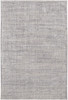 4' x 6' Taupe and Ivory Plaid Power Loom Distressed Stain Resistant Area Rug