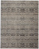 4' x 6' Gray Ivory and Tan Abstract Distressed Area Rug with Fringe