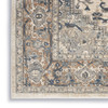 4' x 6' Ivory and Grey Oriental Power Loom Non Skid Area Rug