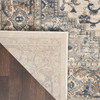 4' x 6' Ivory and Grey Oriental Power Loom Non Skid Area Rug