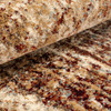 4' x 6' Maroon and Gold Abstract Power Loom Distressed Stain Resistant Area Rug