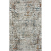 4' x 6' Gray Abstract Distressed Polyester Rectangle Area Rug