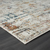 4' x 6' Gray Abstract Distressed Polyester Rectangle Area Rug