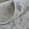 4' x 6' Ivory Gray and Blue Abstract Power Loom Distressed Area Rug