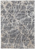 4' x 6' Gray and Ivory Abstract Power Loom Stain Resistant Area Rug