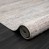 4' x 6' Gray Abstract Polyester Area Rug