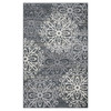 4' x 6' Slate Medallion Power Loom Area Rug