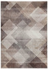 4' x 6' Brown Geometric Stain Resistant Area Rug