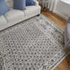 4' x 6' Ivory Taupe and Gray Abstract Stain Resistant Area Rug