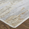 4' x 6' Tan and Ivory Abstract Power Loom Distressed Area Rug