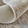 4' x 6' Tan and Ivory Abstract Power Loom Distressed Area Rug