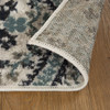 4' x 6' Ivory Blue and Gray Floral Stain Resistant Area Rug