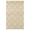 4' x 6' Beige Green and Brown Floral Vines Stain Resistant Area Rug