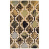 4' x 6' Multi Color Quatrefoil Power Loom Distressed Stain Resistant Area Rug