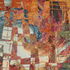 4' x 6' Stained Glass Abstract Power Loom Non Skid Area Rug